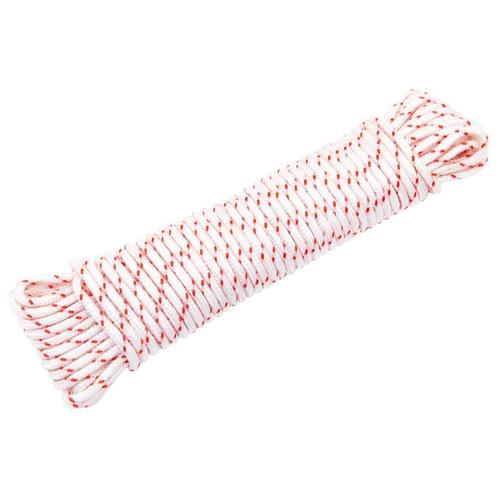 vidaXL Trekkoord startkoord wit en rood Ø5 mm 10 m nylon, Doe-het-zelf en Verbouw, IJzerwaren en Bevestigingsmiddelen, Nieuw, Verzenden
