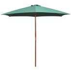 Parasol 270x270 cm houten paal groen (Parasols, Particulier)