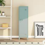 Lockerkast Kurikka metaal 137x38x38 cm grijsblauw [en.casa], Huis en Inrichting, Verzenden, Nieuw