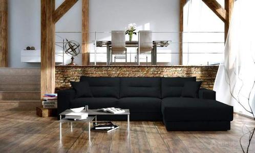 Loungebank Venray - loungebanken - Zwart, Huis en Inrichting, Banken | Sofa's en Chaises Longues, Nieuw, Stof