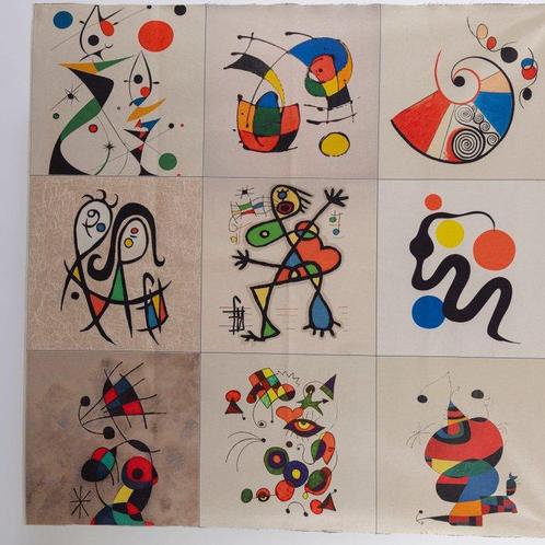 9 fantastische werken geïnspireerd door Joan Mirò - Textiel, Antiek en Kunst, Antiek | Kleden en Textiel