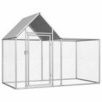 vidaXL Kippenren 2x1x1,5 m gegalvaniseerd staal, Dieren en Toebehoren, Verzenden, Nieuw