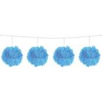 Lichtblauwe Slinger Pompon 12cm 3m, Verzenden, Nieuw