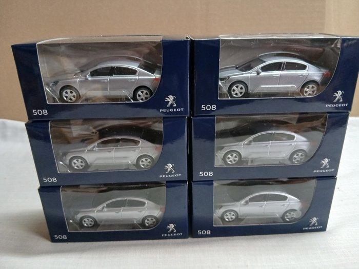 Norev 1:64 - Modelauto (6) - Peugeot 508 - Peugeot, Hobby en Vrije tijd, Modelauto's | 1:5 tot 1:12