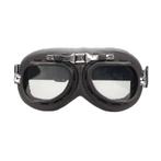 CRG zwart-chrome motorbril Glaskleur: Donker / smoke, Nieuw met kaartje