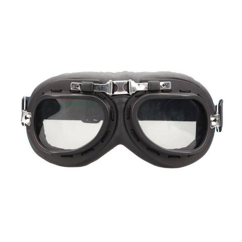 CRG zwart-chrome motorbril Glaskleur: Donker / smoke, Motoren, Kleding | Motorkleding, Nieuw met kaartje, Verzenden