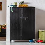 *WOONWINKEL* Woood Bruut Zwarte Kast Grenen Diep Zwart, Huis en Inrichting, Verzenden, Nieuw