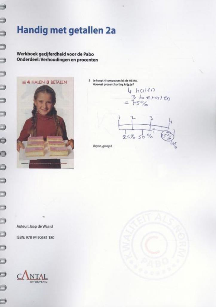 Handig met getallen 2a Verhoudingen en procenten, Boeken, Schoolboeken, Gelezen, Verzenden