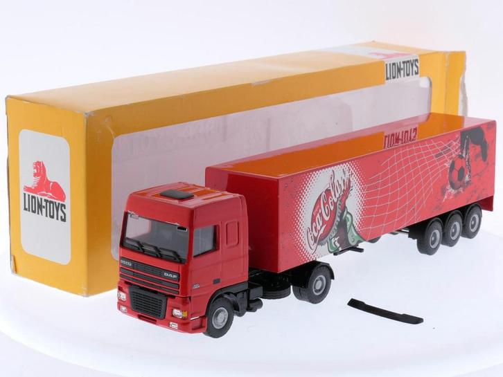 Schaal 1:50 Lion-toys No. 36 DAF XF 480 trekker met trail..., Hobby en Vrije tijd, Modelauto's | 1:50, Gebruikt, Ophalen of Verzenden