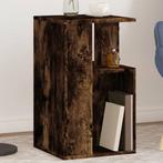 vidaXL Bijzettafel 35x35x60 cm bewerkt hout gerookt, Verzenden, Nieuw, Overige houtsoorten, 50 tot 100 cm