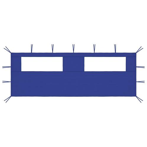 vidaXL Prieelzijwand met ramen 6x2 m blauw, Tuin en Terras, Partytenten, Nieuw, Verzenden