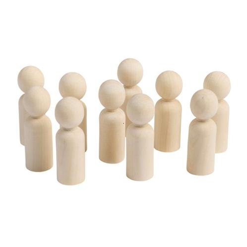 Eduplay - DIY houten poppetjes pegdolls - groot - 10 stuks, Hobby en Vrije tijd, Knutselen