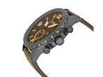 Fossil Nate JR1487 - Herenhorloge 50 mm - Lederen band -, Sieraden, Tassen en Uiterlijk, Horloges | Heren, Verzenden, Nieuw