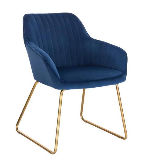 Vintage Fluwelen Eetkamerstoel | Armleuning in veel Kleuren, Huis en Inrichting, Stoelen, Nieuw, Metaal, Verzenden