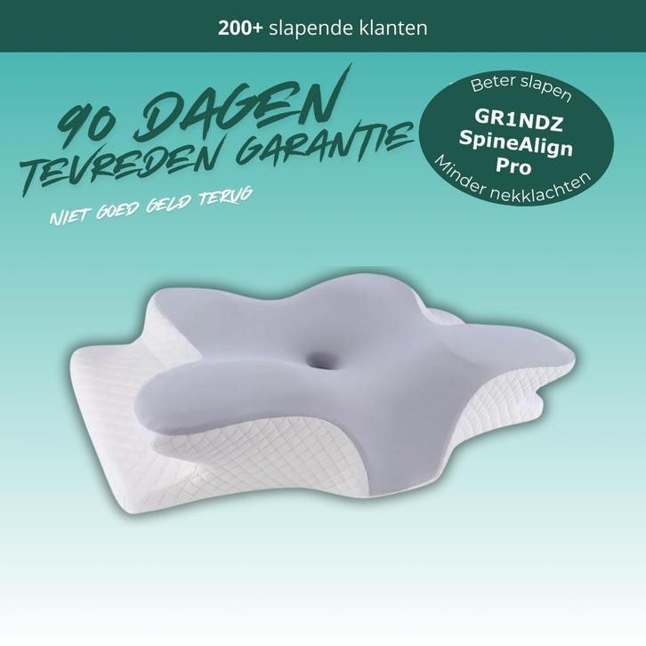 SpineAlign kussen, vermindert nek- en schouderklachten €49, Huis en Inrichting, Woonaccessoires | Kussens, Nieuw, Verzenden