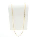 Gouden lange Figaro schakel ketting; Unisex | 85 cm, Sieraden, Tassen en Uiterlijk, Kettingen, Ophalen of Verzenden, Gebruikt