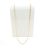 Gouden lange Figaro schakel ketting; Unisex | 85 cm, Sieraden, Tassen en Uiterlijk, Kettingen, Goud, Gebruikt, Ophalen of Verzenden