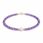 Zonder minimumprijs - Armband - 18 karaat Geel goud Amethist, Nieuw