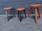 Kruk - Hout - Drie krukken, Antiek en Kunst