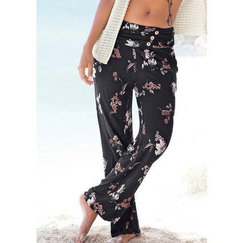 Lascana Strandbroek met zakken en sierknopen, jersey, Kleding | Dames, Broeken en Pantalons, Nieuw, Verzenden