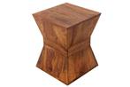 Design bijzettafel PYRAMID 35cm massief houten kruk Sheesham, Huis en Inrichting, Tafels | Sidetables, Ophalen of Verzenden, Nieuw