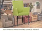 Leren eetkamerstoel Comfort met armleuning - Hermes Lime, Huis en Inrichting, Stoelen, Overige kleuren, Nieuw, Leer, Ophalen of Verzenden