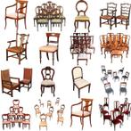Historisch mooie stoelen inclusief stoffering naar wens!