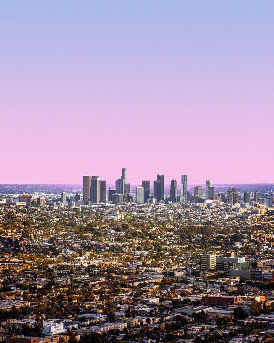 Téber - Los Angeles Skyline (Blueberry), Antiek en Kunst, Kunst | Designobjecten
