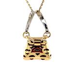 Gouden handtas hanger met diamant 14 krt, Ophalen of Verzenden, Nieuw