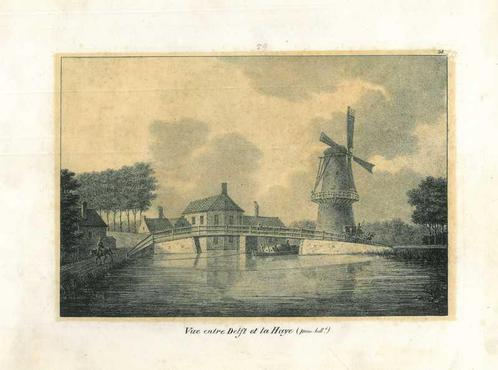 Zicht op The Hague en Delft, Antiek en Kunst, Kunst | Etsen en Gravures