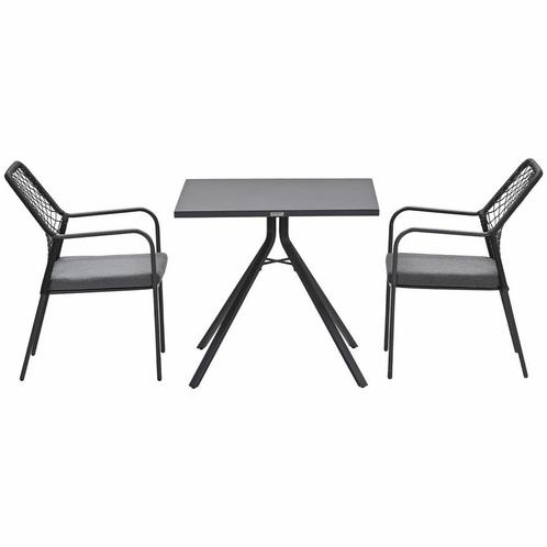 Garden Impressions Ross tuinset zwart 3-delig - Rimini, Tuin en Terras, Tuinsets en Loungesets, Verzenden