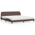 vidaXL Bed met matras kunstleer bruin 200x200 cm, Huis en Inrichting, Slaapkamer | Bedden, Overige materialen, Bruin, Verzenden