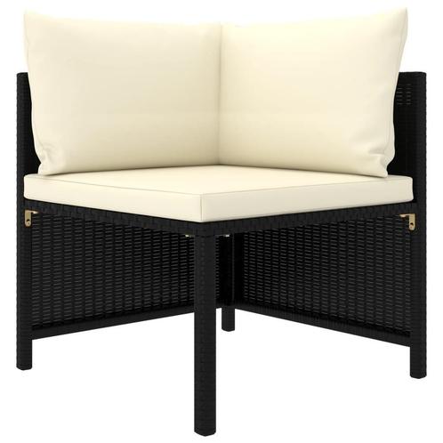 Zwarte Rattan Hoekbank | Retourdeal | Comfortabel & Stijlvol, Huis en Inrichting, Banken | Bankstellen, Minder dan 150 cm, Minder dan 75 cm
