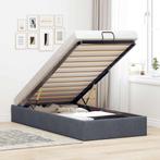 vidaXL Bedframe zonder matras 90x200 cm fluweel donkergrijs, 90 cm, Eenpersoons, Verzenden, Nieuw