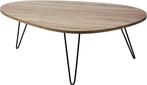 Pomax Charlot - salontafel - MDF - fineer eik/metaal, Huis en Inrichting, Tafels | Bijzettafels, Verzenden, Nieuw