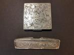 Toiletset (2) - .800 zilver - Portacipria en kam