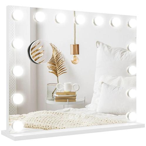 TRUUSK Hollywood Spiegel Met Verlichting - 58x48cm - 15 LED, Huis en Inrichting, Tafels | Kaptafels, Nieuw, Verzenden