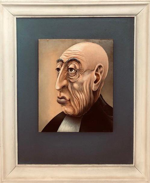 Karel Moers (1932-2016) - Portret van een rechter, Antiek en Kunst, Kunst | Schilderijen | Modern