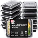 Meal prep bakjes - 1 compartiment - 15 stuks - 1L, Huis en Inrichting, Keuken | Tupperware, Nieuw, Verzenden, Bak of Kom