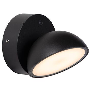 Zwarte buiten wandlamp met schemersensor modern, Finn, 12W, beschikbaar voor biedingen