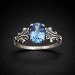Zonder minimumprijs - Ring Zilver - Topaz (Gecertificeerd), Nieuw