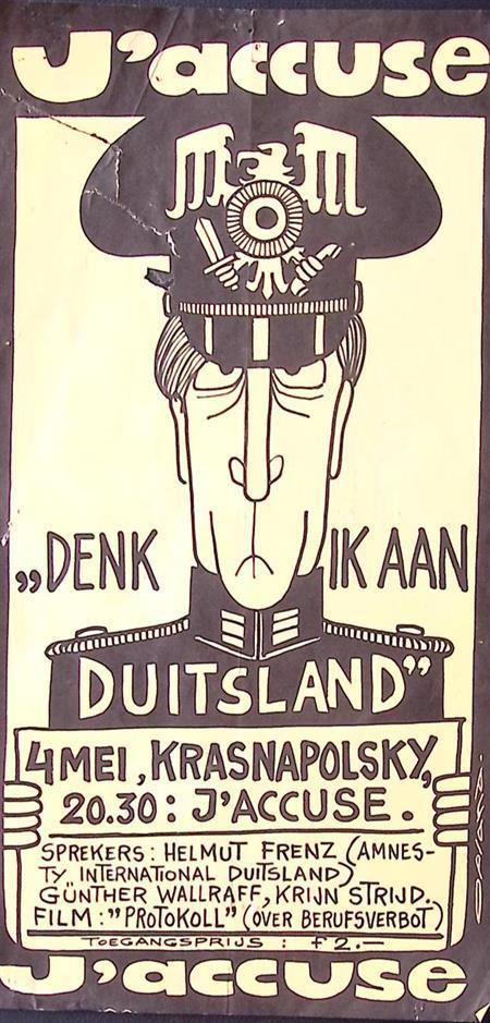 Poster over bijeenkomst bij het Krasnapolsky in Amsterdam, Verzamelen, Posters, Nieuw, Overige onderwerpen, Met lijst, Verzenden