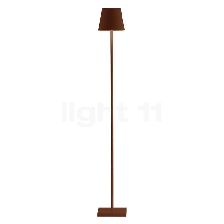 Zafferano Poldina Acculamp LED, bruin - 52/87/122 cm, Huis en Inrichting, Lampen | Vloerlampen, Nieuw, Verzenden