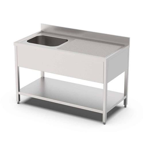 HCB Spoeltafel - dubbele spoelbakken links - 160 cm - RVS, Zakelijke goederen, Horeca | Keukenapparatuur, Nieuw in verpakking