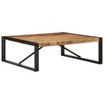 vidaXL Salontafel 100x100x35 cm massief ruw mangohout, Huis en Inrichting, Tafels | Salontafels, 100 tot 150 cm, Verzenden, Vierkant