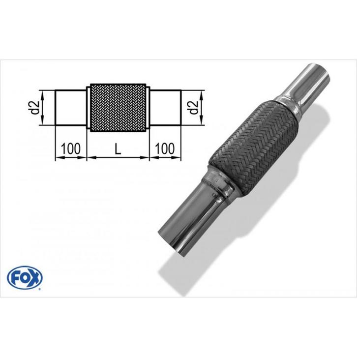 Fox flexible pipe UNI-FZIL-40-100sd2_, Auto-onderdelen, Uitlaatsystemen, Nieuw, Verzenden