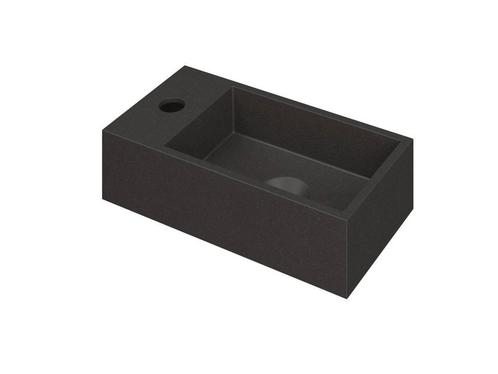 INK Versus Fontein Quartz Met Kraangat Links Zwart 36x18x9cm, Doe-het-zelf en Verbouw, Sanitair, Overige typen, Nieuw, Ophalen of Verzenden