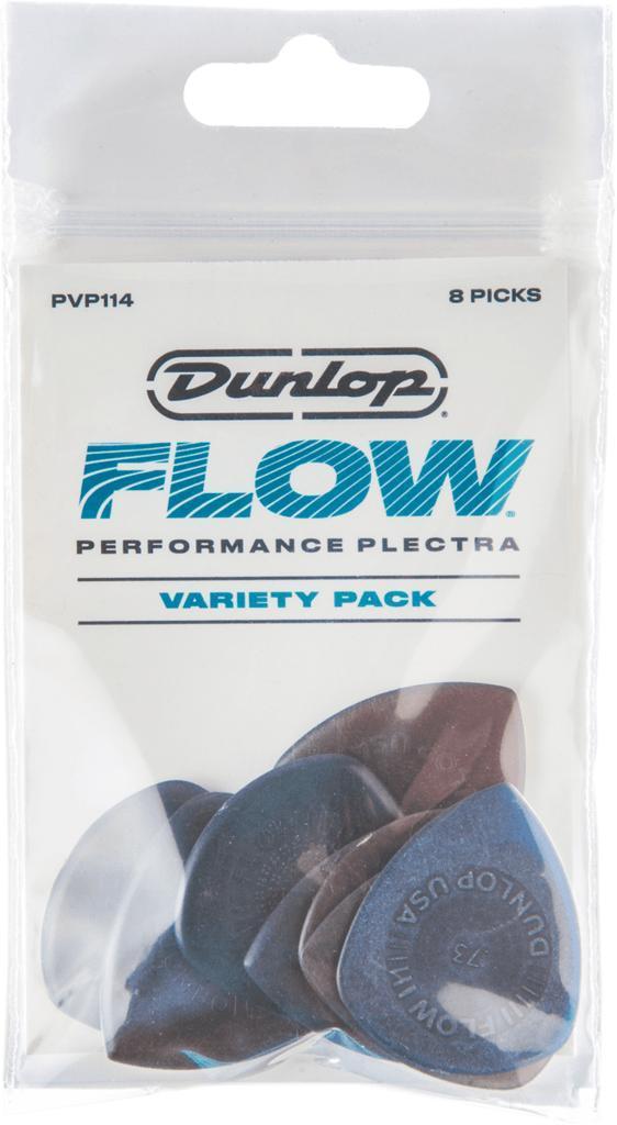 Jim Dunlop PVP114 Flow Variety Pack Plectrum 8-pack, Muziek en Instrumenten, Instrumenten | Toebehoren, Elektrische gitaar, Nieuw