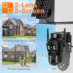 Dual Lens Outdoor WiFi Solar Camera Ingebouwde Batterij Beve, Verzenden, Nieuw