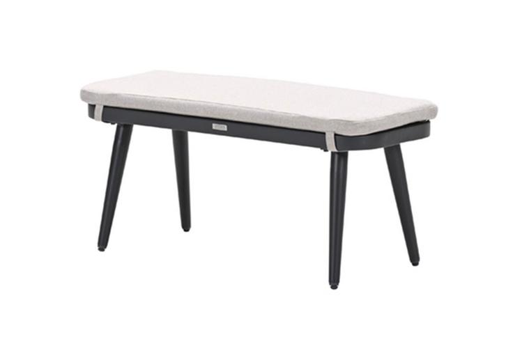 GI Allasio tuinbank - Carbon black/Zand, Tuin en Terras, Tuinbanken, Nieuw, Overige materialen, Verzenden